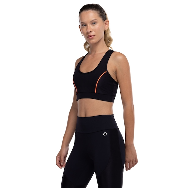 Top Fitness com Bojo Removível Vestem Média Sustentação Marta Adulto
