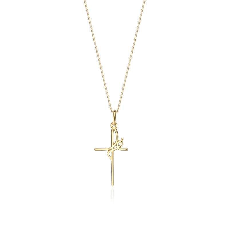 Pingente Fé em Ouro Amarelo 18k Pingente Fé em Ouro Amarelo 18k