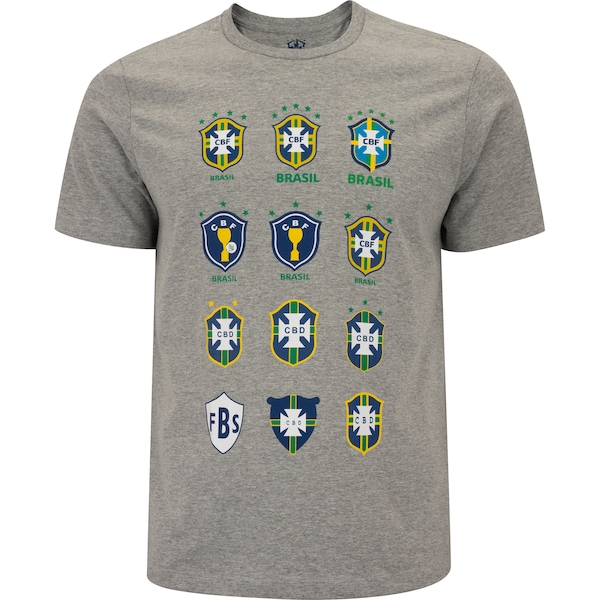 Camiseta do Brasil CBF Masculina Evolução Camiseta do Brasil CBF Masculina Evolução
