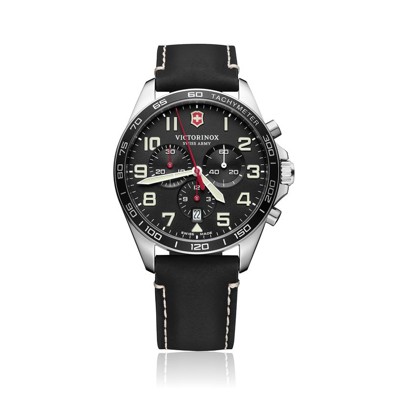 Relógio Victorinox FieldForce Masculino em Couro Preto 241852 Relógio Victorinox FieldForce Masculino em Couro Preto 241852