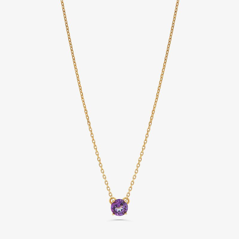 Colar em Ouro Amarelo com Topázio Roxo Colar em Ouro Amarelo com Topázio Roxo
