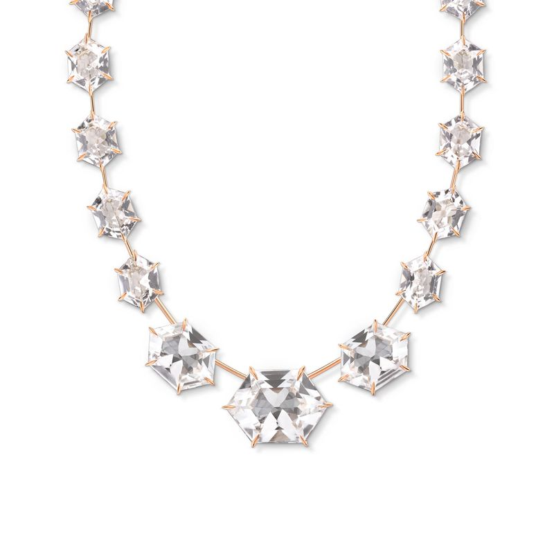 Colar Max Hexagonal com Quartzo Murion em Ouro Rosé 18k Colar Max Hexagonal com Quartzo Murion em Ouro Rosé 18k