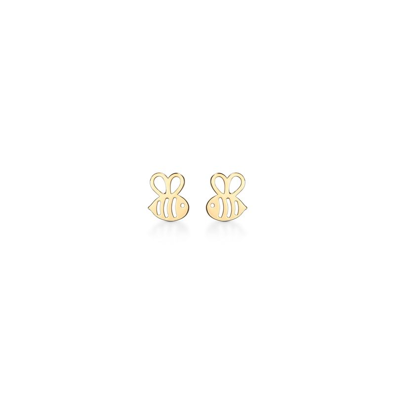 Brinco Infantil Abelha em Ouro Amarelo 18k