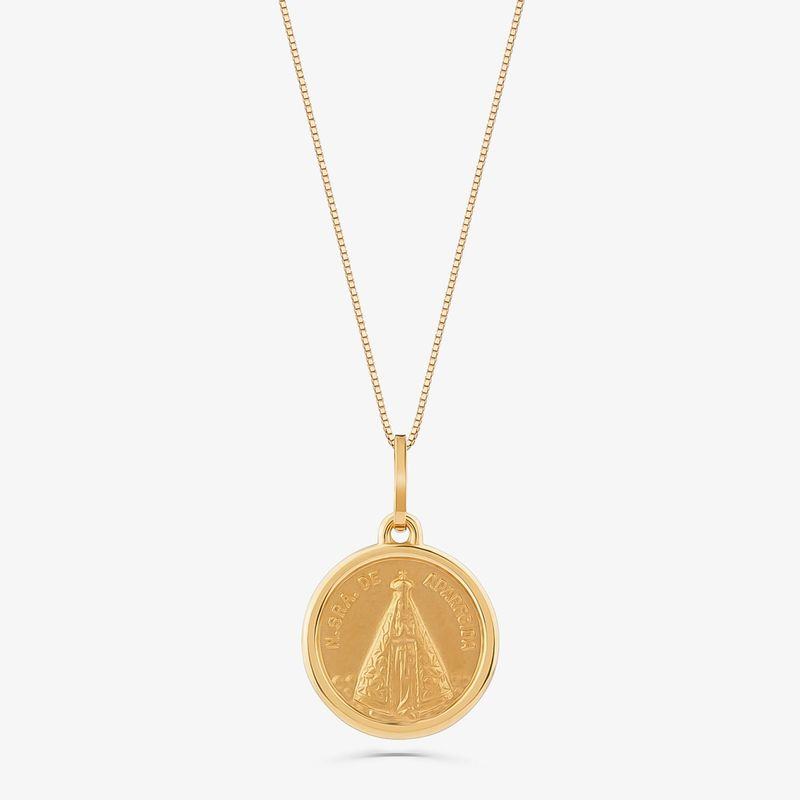 Pingente Nossa Senhora Aparecida em Ouro Amarelo 18k Pingente Nossa Senhora Aparecida em Ouro Amarelo 18k