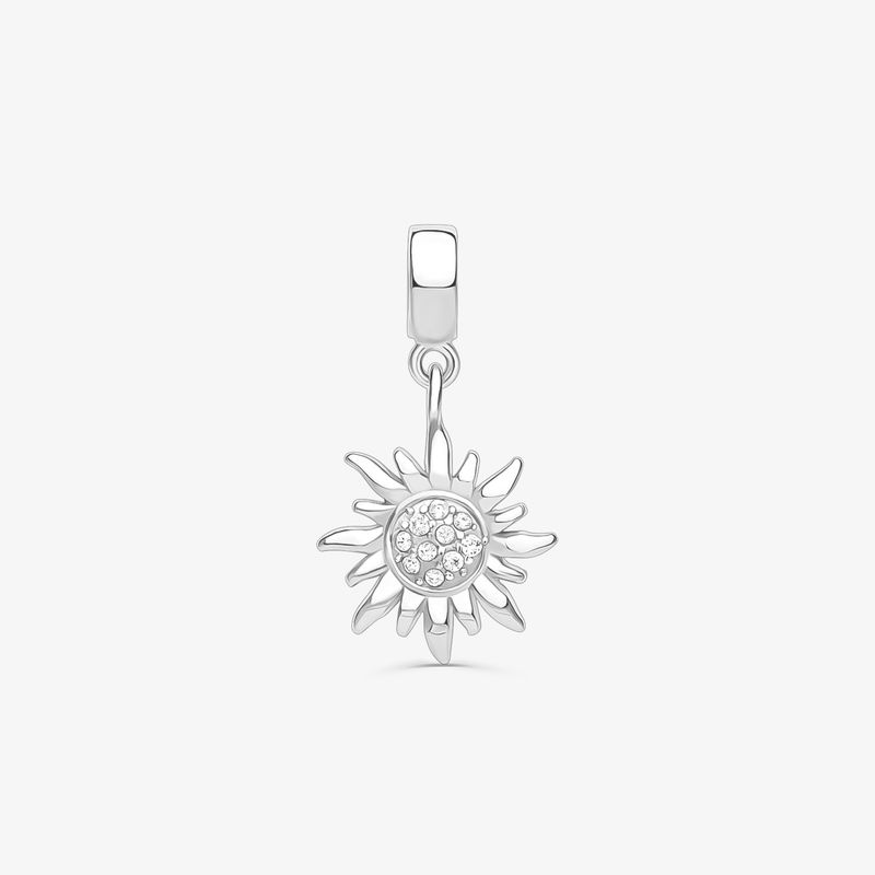 Charm Sol Cravejado em Prata 925 Charm Sol Cravejado em Prata 925