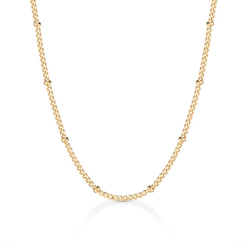 Corrente Bolinhas em Prata 925 com Banho de Ouro Amarelo 18k - 65cm Corrente Bolinhas em Prata 925 com Banho de Ouro Amarelo 18k - 65cm