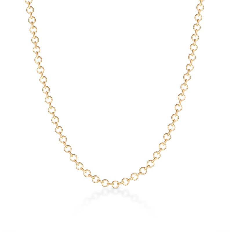Corrente Elos em Prata 925 com Banho de Ouro Amarelo 18k - 45cm