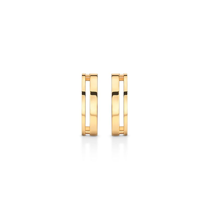 Brinco Entre Lóbulo Vazado em Prata 925 com Banho de Ouro Amarelo 18k Brinco Entre Lóbulo Vazado em Prata 925 com Banho de Ouro Amarelo 18k