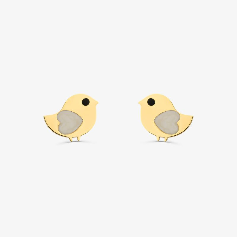 Brinco Infantil Pintinho em Ouro Amarelo 18k