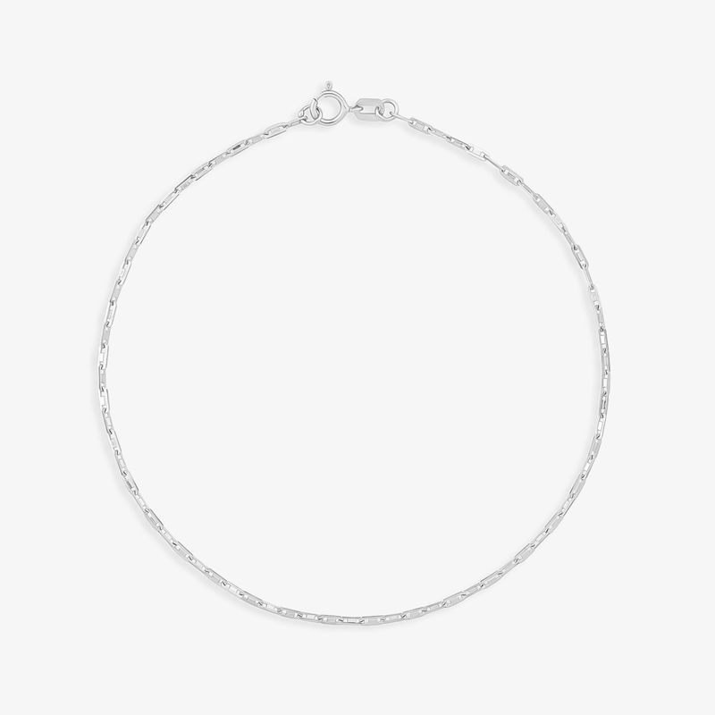 Pulseira Malha Piastrinni em Ouro Branco 18k - 21 cm Pulseira Malha Piastrinni em Ouro Branco 18k - 21 cm