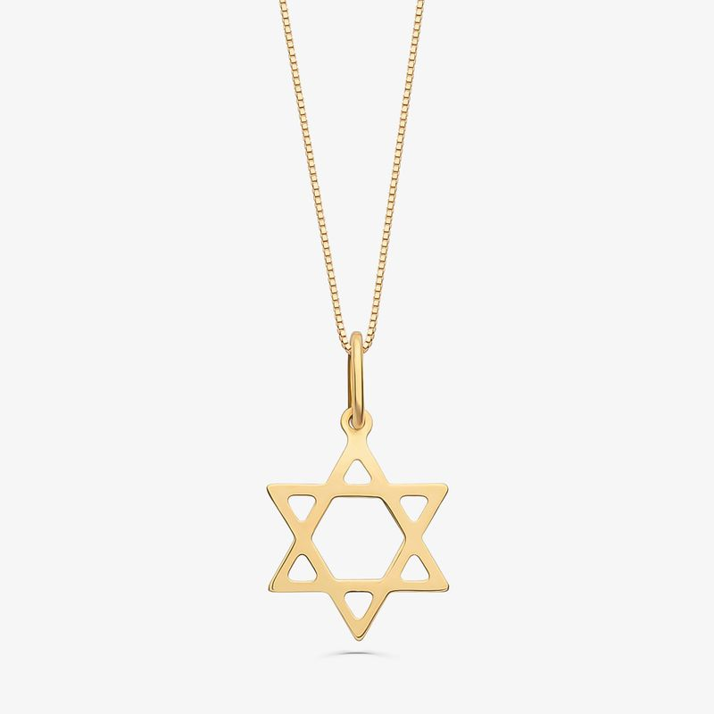 Pingente Estrela de Davi em Ouro Amarelo 18k Pingente Estrela de Davi em Ouro Amarelo 18k