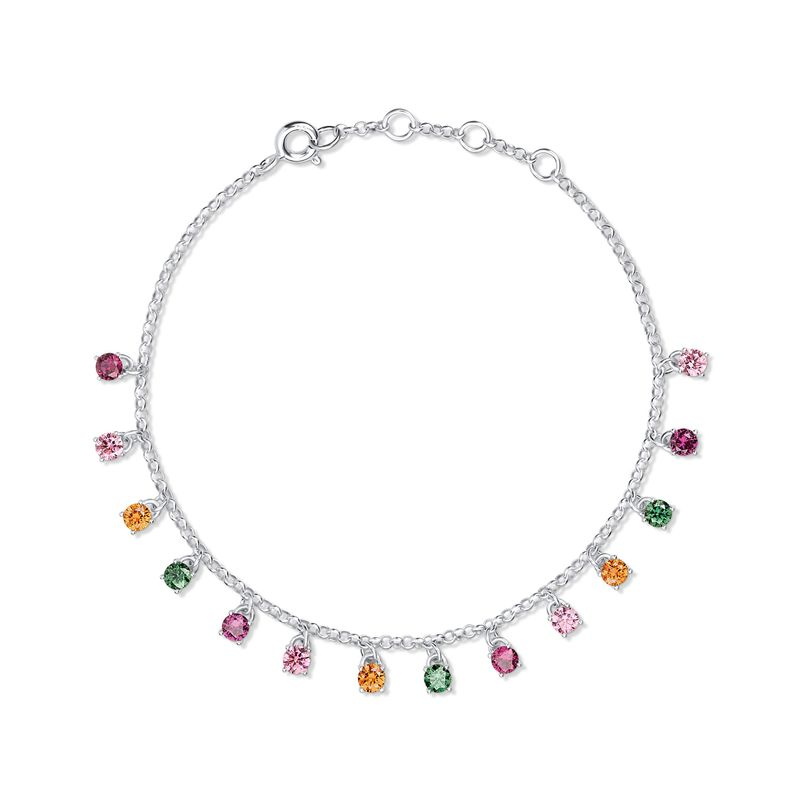 Pulseira Cravejada em Prata 925 Pulseira Cravejada em Prata 925