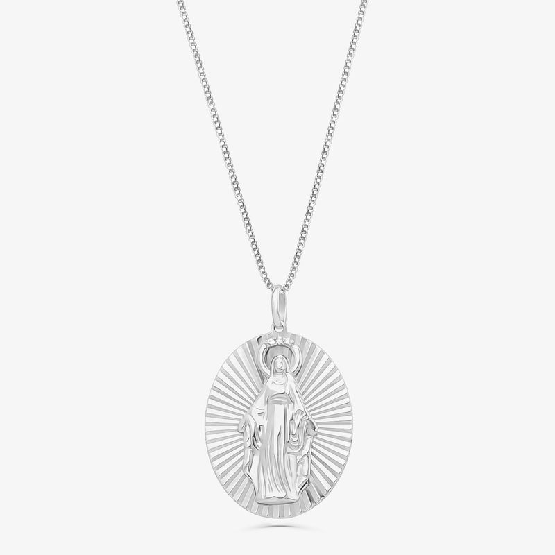 Pingente Nossa Senhora das Graças com Topázio em Prata 925 Pingente Nossa Senhora das Graças com Topázio em Prata 925
