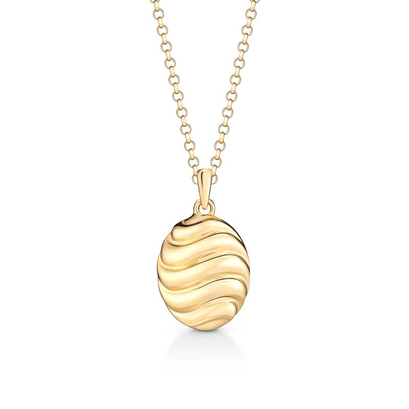 Colar Ondulado em Prata 925 com Banho de Ouro 18k Colar Ondulado em Prata 925 com Banho de Ouro 18k