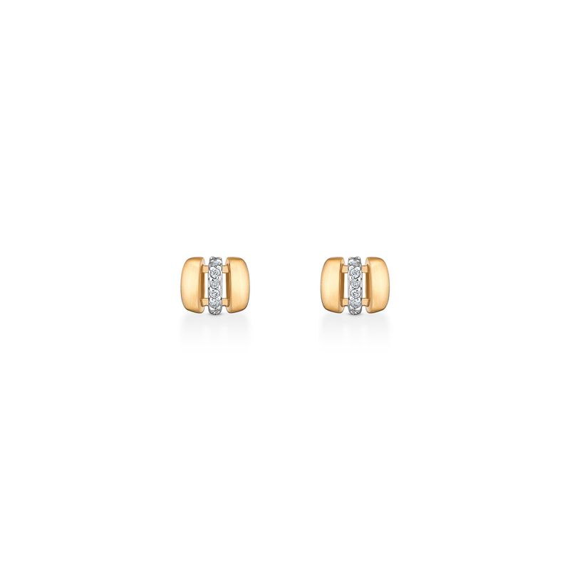 Brinco com Diamante em Ouro Amarelo 18k Brinco com Diamante em Ouro Amarelo 18k