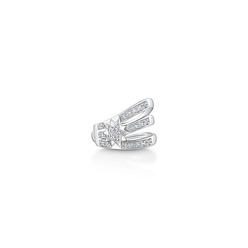 Piercing Triplo Estrela com Topázio em Prata 925 Piercing Triplo Estrela com Topázio em Prata 925