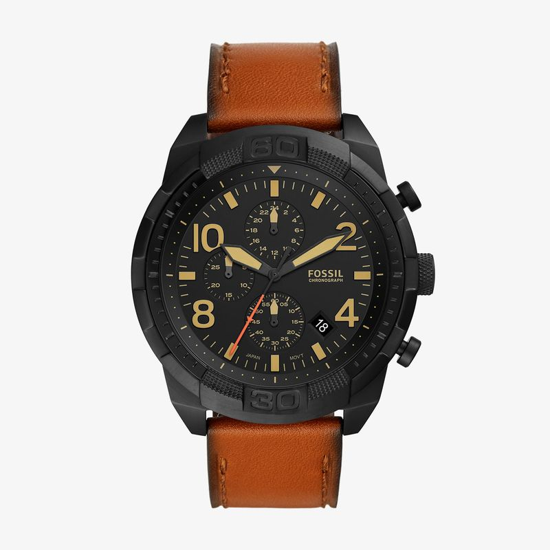 Relógio Fossil Masculino Automático em Couro Marrom Relógio Fossil Masculino Automático em Couro Marrom