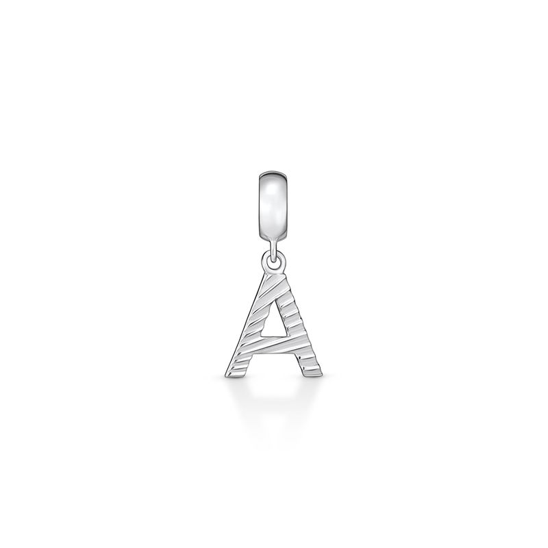 Charm Letra A em Prata 925 Charm Letra A em Prata 925