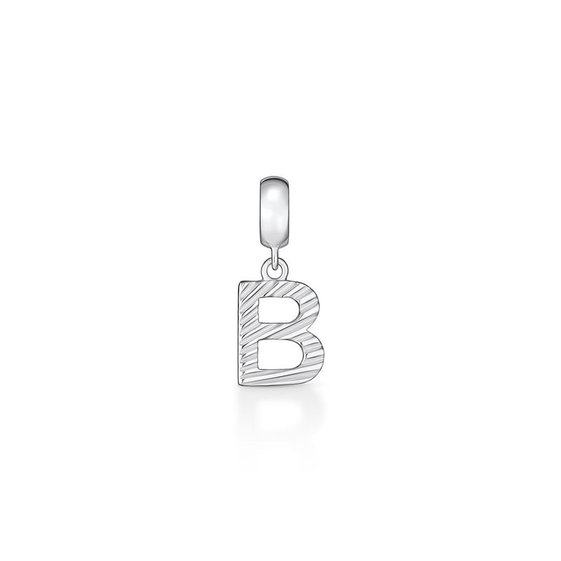 Charm Letra B em Prata 925