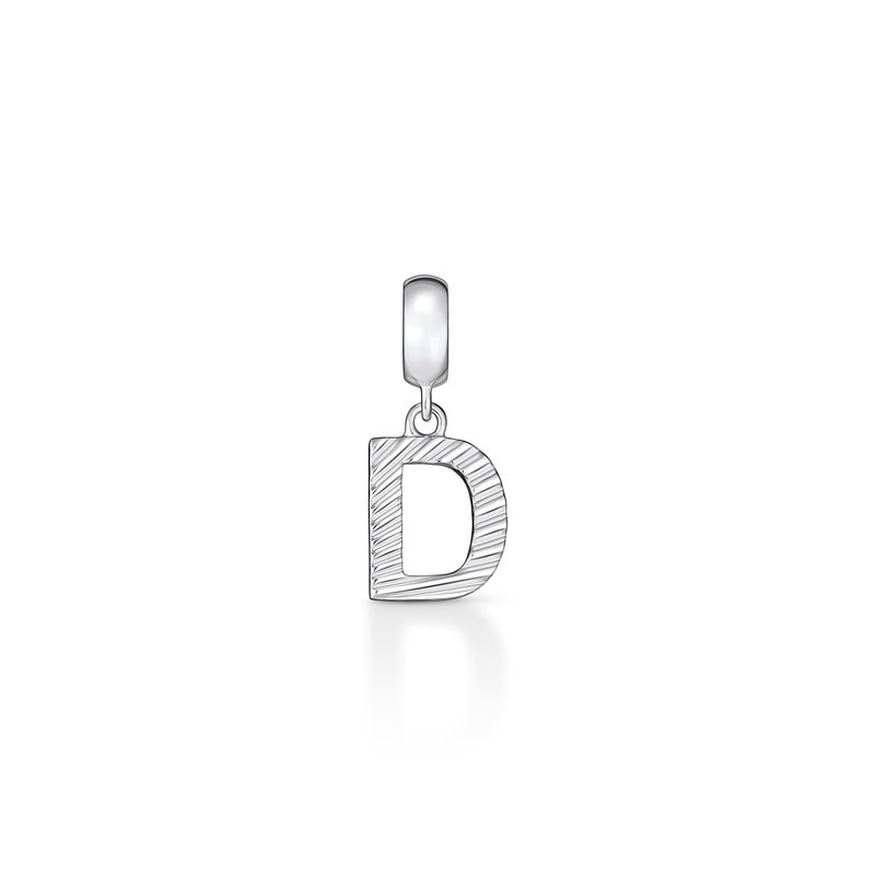Charm Letra D em Prata 925
