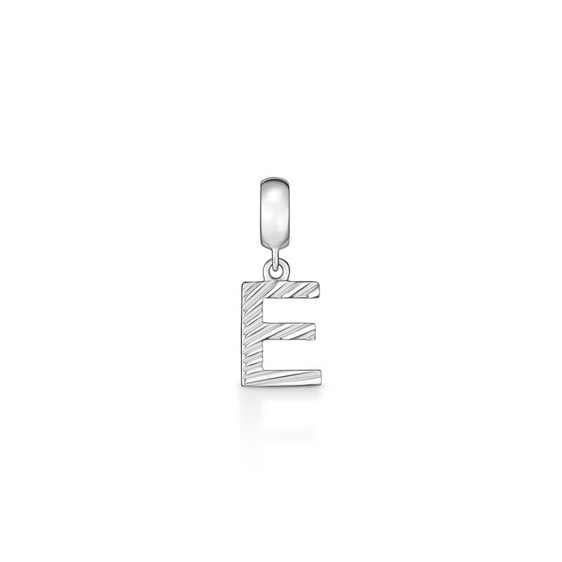 Charm Letra E em Prata 925 Charm Letra E em Prata 925