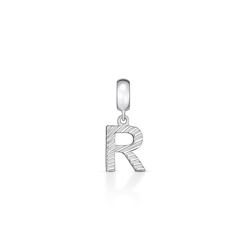 Charm Letra R em Prata 925 Charm Letra R em Prata 925