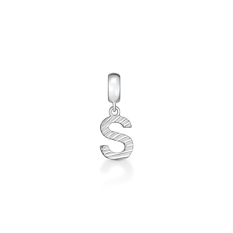 Charm Letra S em Prata 925 Charm Letra S em Prata 925