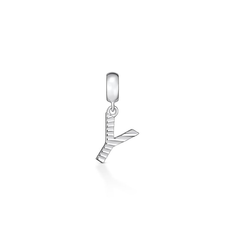 Charm Letra Y em Prata 925 Charm Letra Y em Prata 925