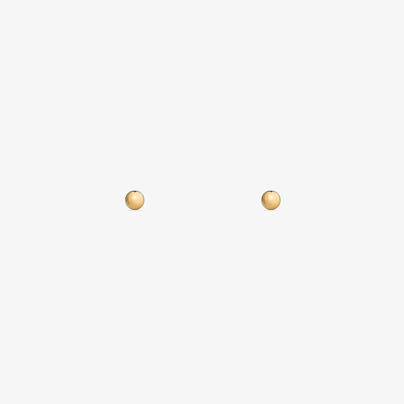 Brinco Infantil Esferas 2mm em Ouro Amarelo 18k Brinco Infantil Esferas 2mm em Ouro Amarelo 18k