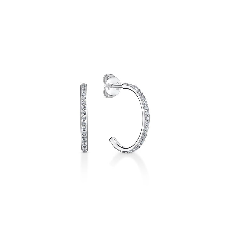 Argola Cravejada em Prata 925 - 20,3mm Argola Cravejada em Prata 925 - 20,3mm