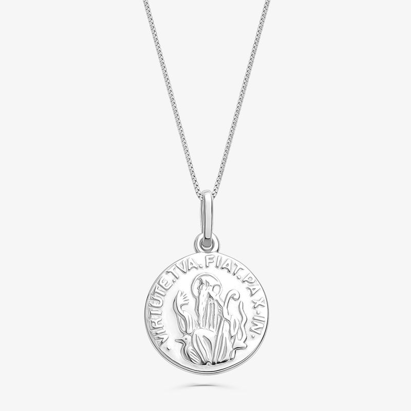 Pingente Medalha de São Bento em Prata 925 Pingente Medalha de São Bento em Prata 925