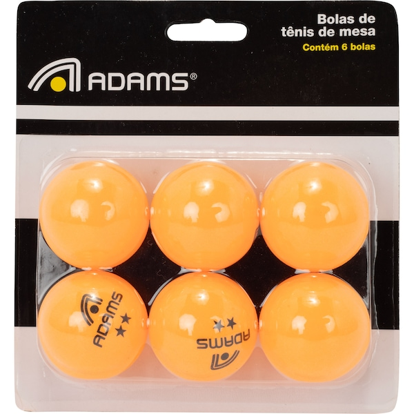 Kit de Bola de Tênis de Mesa Adams 6 Unidades Kit de Bola de Tênis de Mesa Adams 6 Unidades