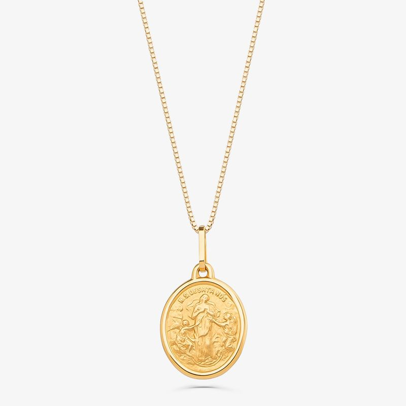 Pingente Nossa Senhora Desatadora dos Nós em Ouro Amarelo 18k Pingente Nossa Senhora Desatadora dos Nós em Ouro Amarelo 18k