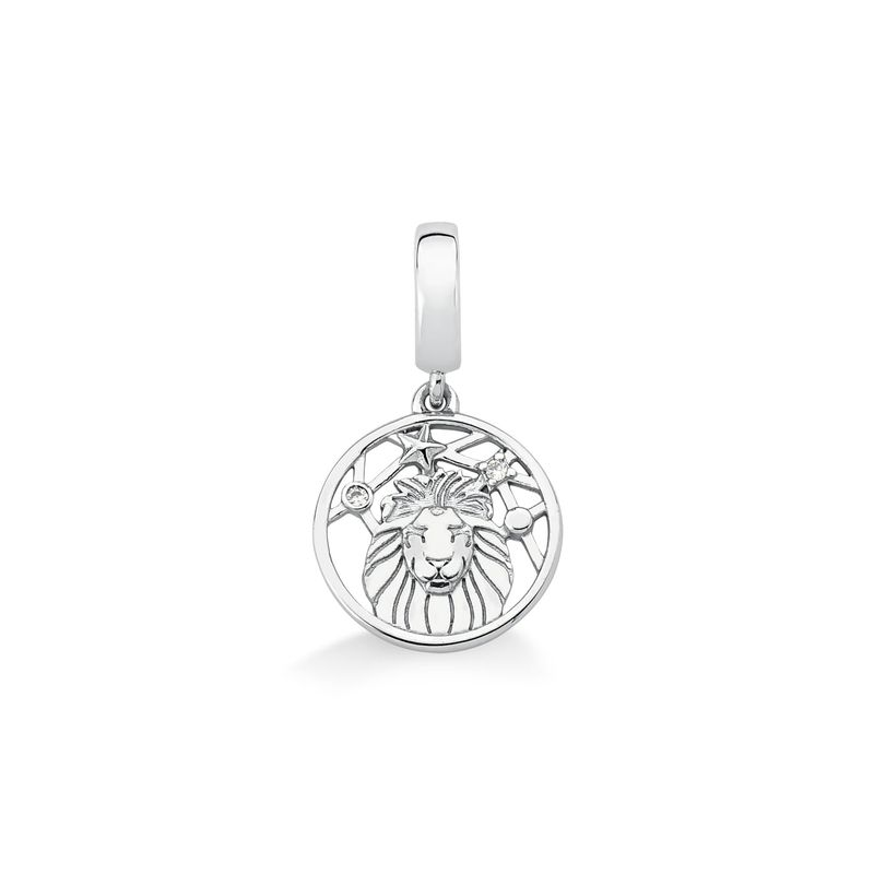Charm Leão Cravejado em Prata 925 Charm Leão Cravejado em Prata 925