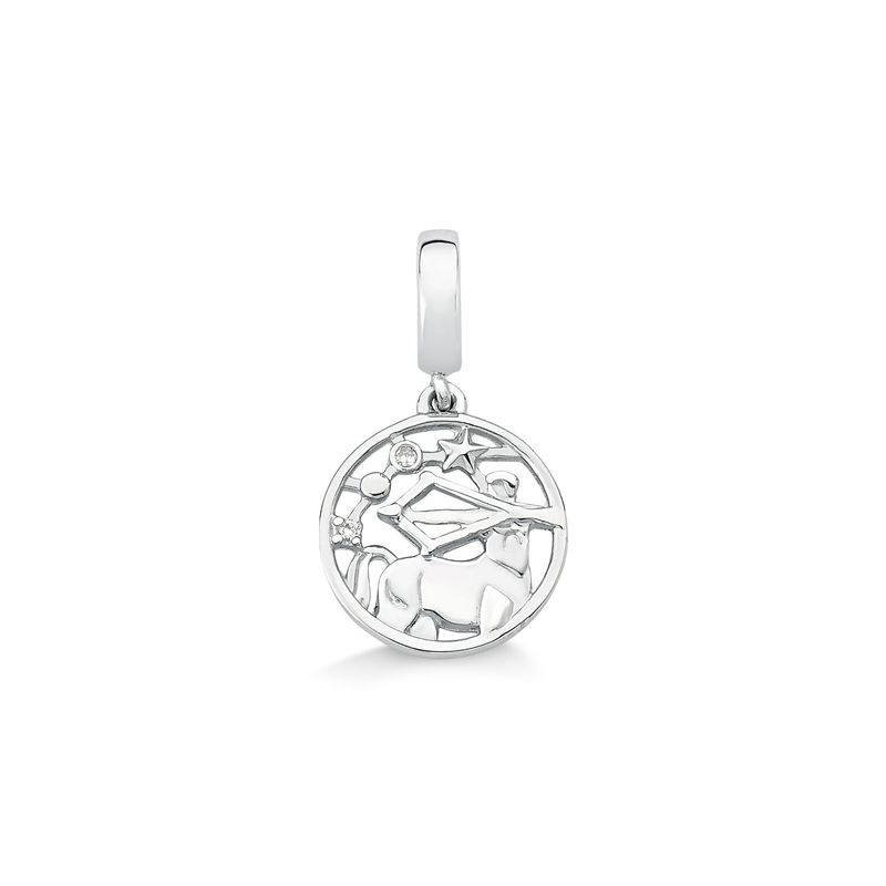 Charm Sagitário Cravejado em Prata 925 Charm Sagitário Cravejado em Prata 925