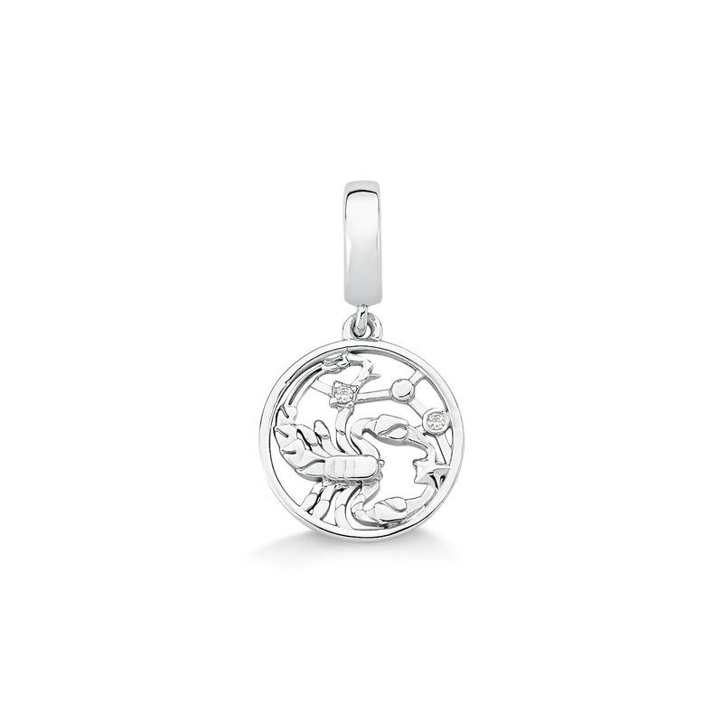 Charm Escorpião Cravejado em Prata 925 Charm Escorpião Cravejado em Prata 925