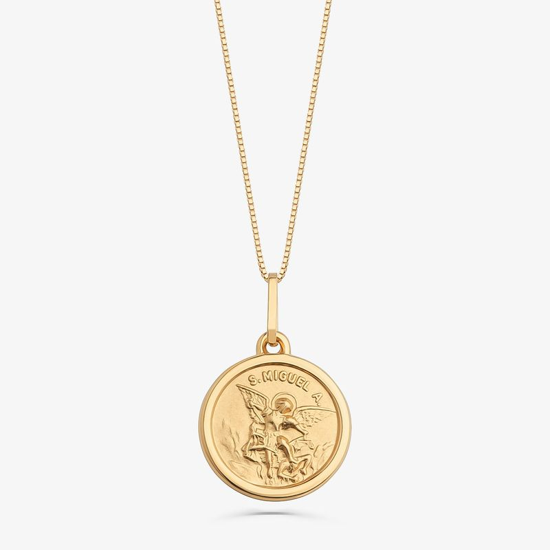 Pingente São Miguel Arcanjo em Ouro Amarelo 18k Pingente São Miguel Arcanjo em Ouro Amarelo 18k