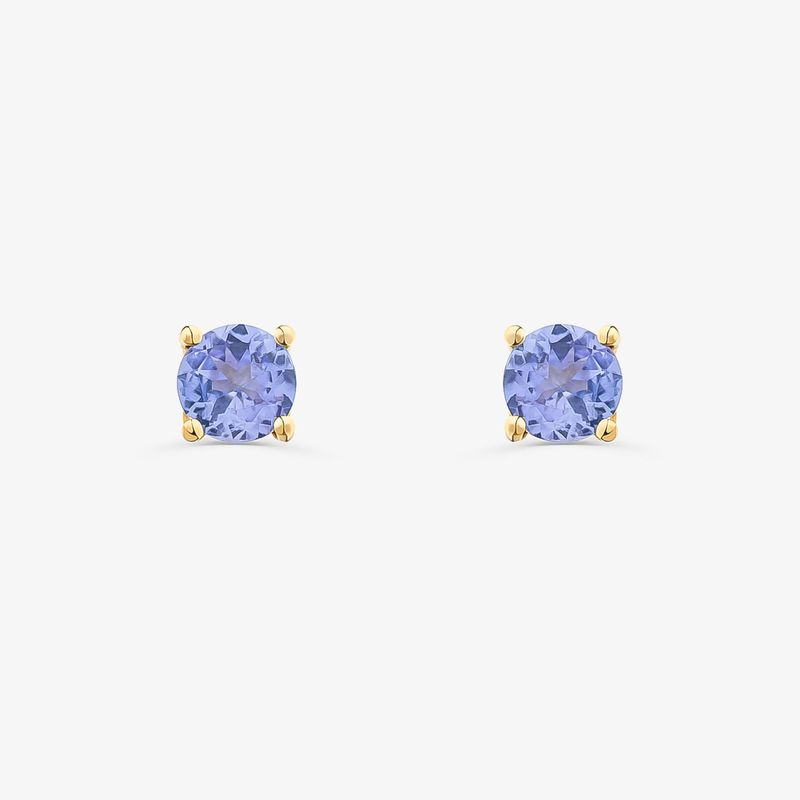 Brinco com Tanzanita, em Ouro Amarelo 18K
