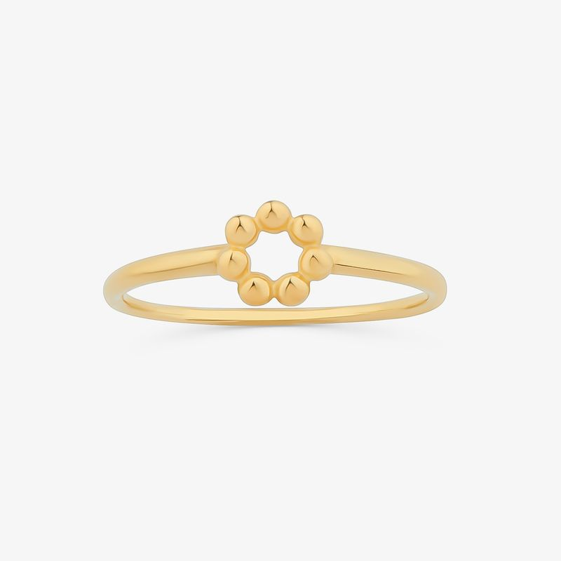 Anel Círculo em Prata 925 com Banho de Ouro Amarelo 18K Anel Círculo em Prata 925 com Banho de Ouro Amarelo 18K
