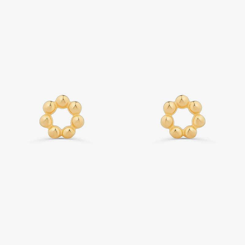 Brinco Círculo em Prata 925 com Banho de Ouro Amarelo 18K