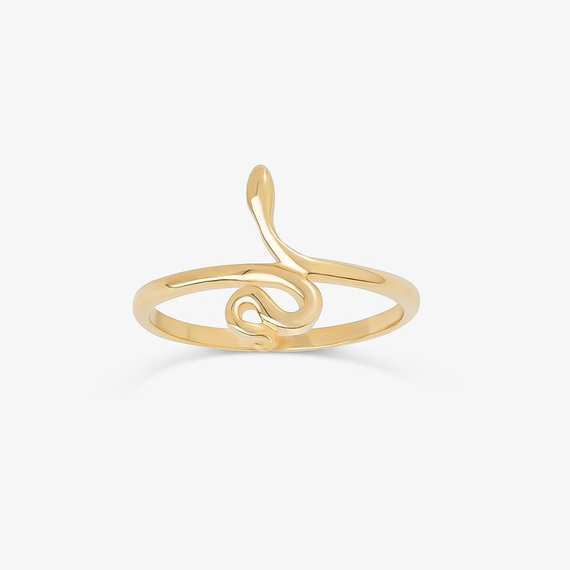Anel Cobra em Prata 925 com Banho de Ouro Amarelo 18k Anel Cobra em Prata 925 com Banho de Ouro Amarelo 18k