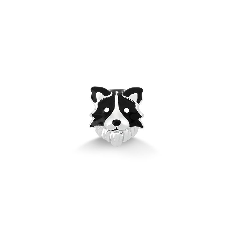 Charm Border Collie em Prata 925