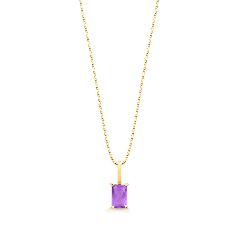 Pingente com Ametista em Ouro Amarelo 18k Pingente com Ametista em Ouro Amarelo 18k