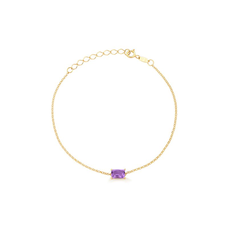 Pulseira com Ametista em Ouro Amarelo 18k Pulseira com Ametista em Ouro Amarelo 18k