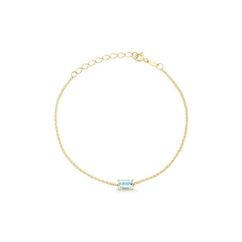 Pulseira com Topázio Azul em Ouro Amarelo 18k Pulseira com Topázio Azul em Ouro Amarelo 18k