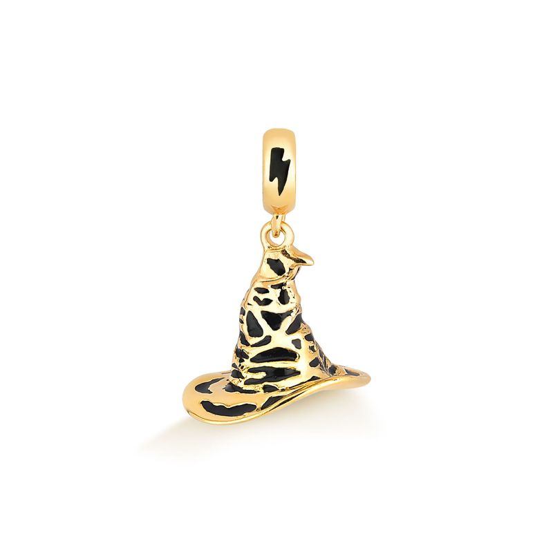 Charm Chapéu Seletor em Prata 925 com Banho de Ouro Amarelo 18k Charm Chapéu Seletor em Prata 925 com Banho de Ouro Amarelo 18k