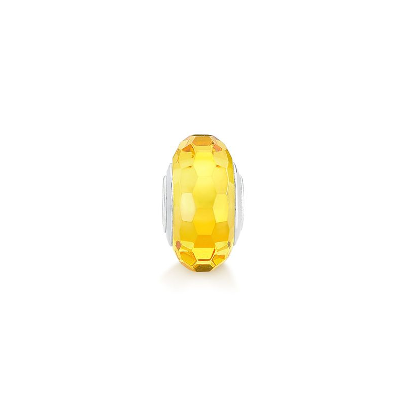 Charm Separador Amarelo em Prata 925 Charm Separador Amarelo em Prata 925