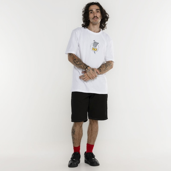 Camiseta HUF Manga Curta Swart Team SS Camiseta HUF Manga Curta Swart Team SS