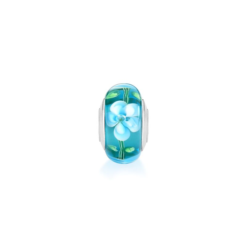 Charm Separador Azul Tropical em Prata 925 Charm Separador Azul Tropical em Prata 925