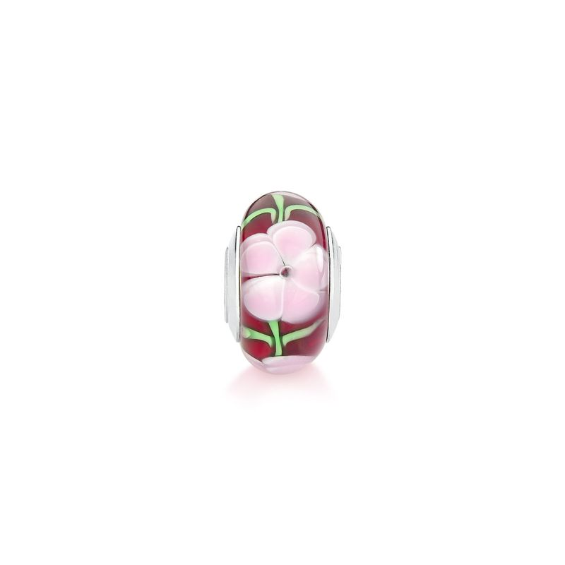 Charm Separador Vermelho Tropical em Prata 925 Charm Separador Vermelho Tropical em Prata 925